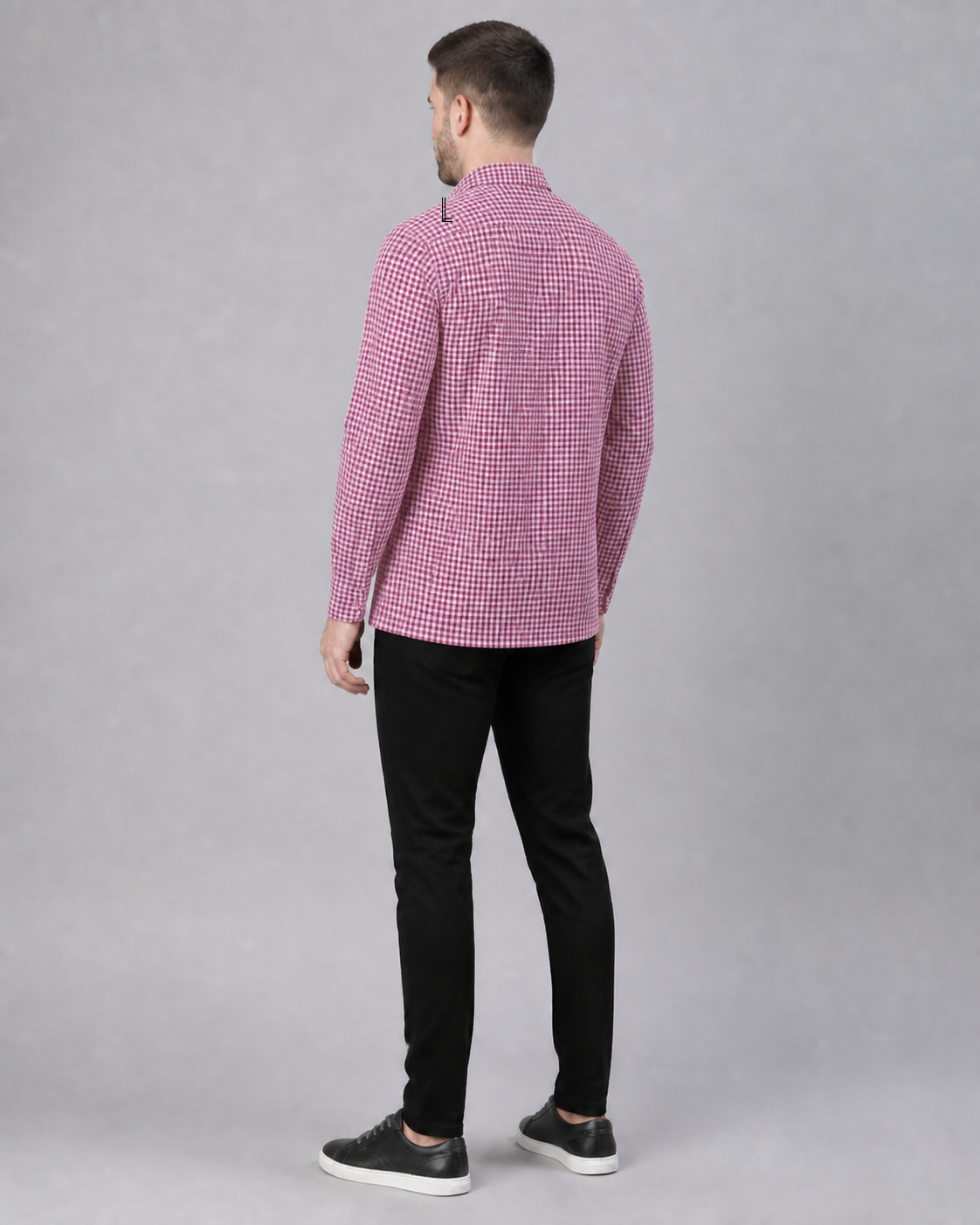 Pink Orchid/Raspberry Checkered Pull Over Dress Shirt
