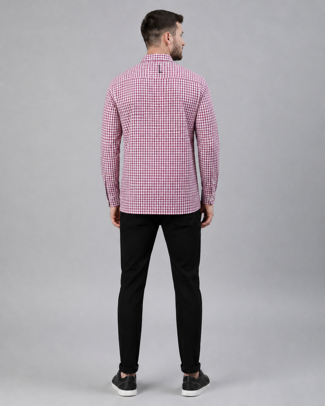 Pink Orchid/Raspberry Checkered Pull Over Dress Shirt