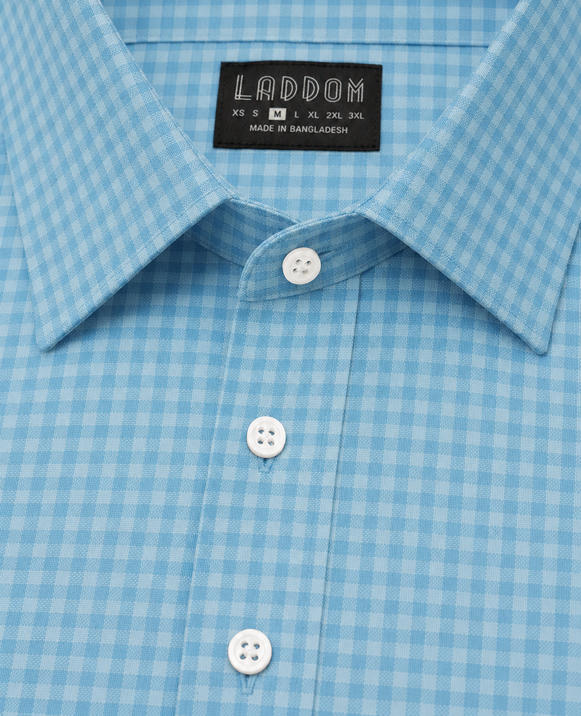 Aqua/Light Aqua Checkered Pull Over Dress Shirt