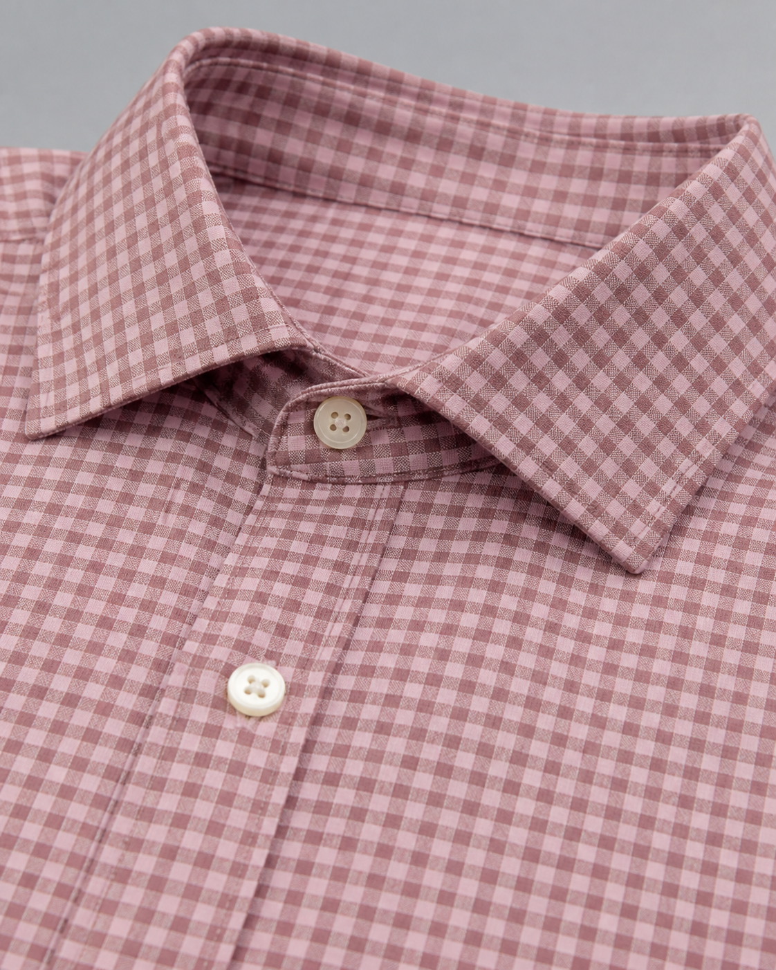Bark/Caviar Checkered Pull Over Dress Shirt