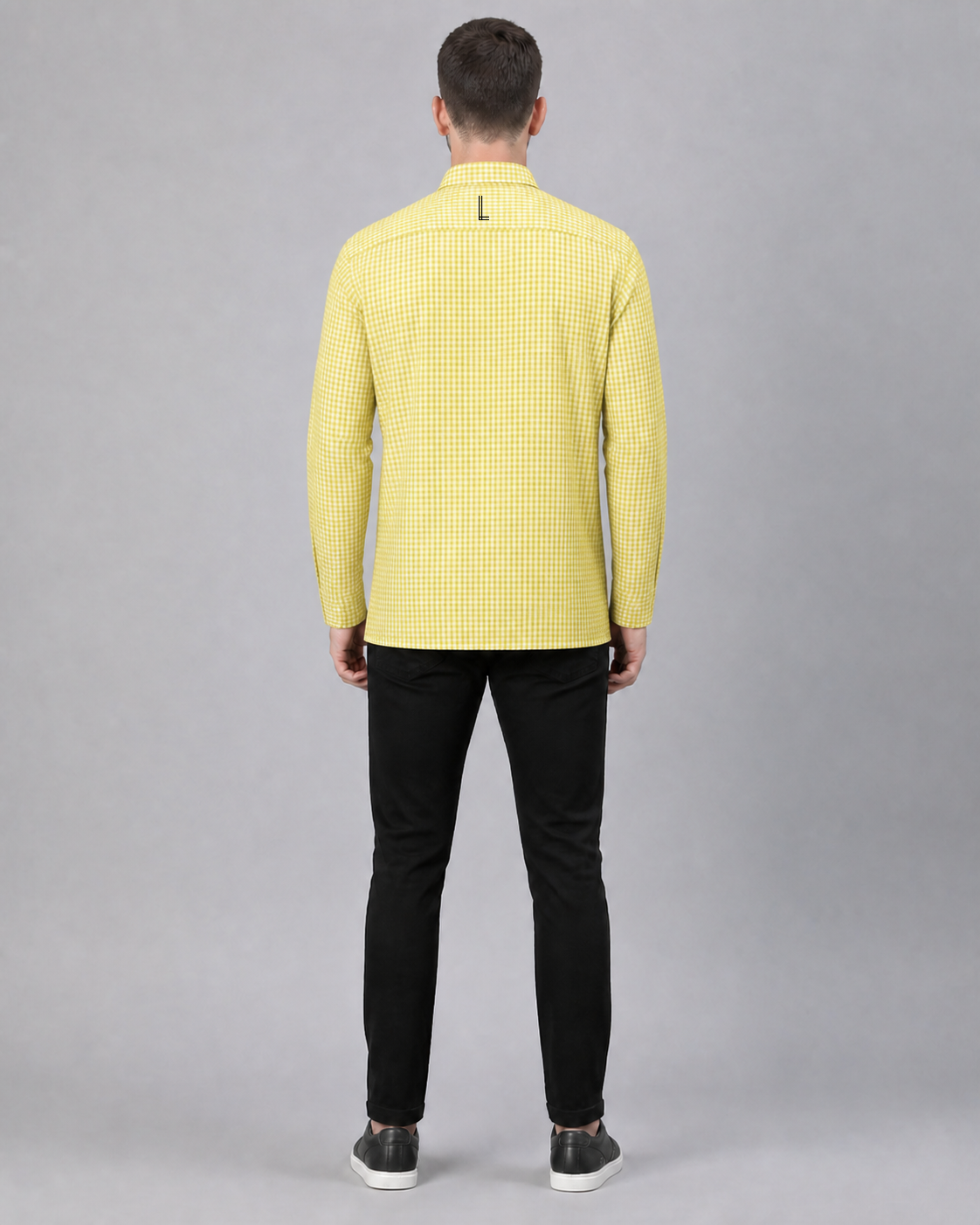 Sunbean/Mimosa Checkered Pull Over Dress Shirt