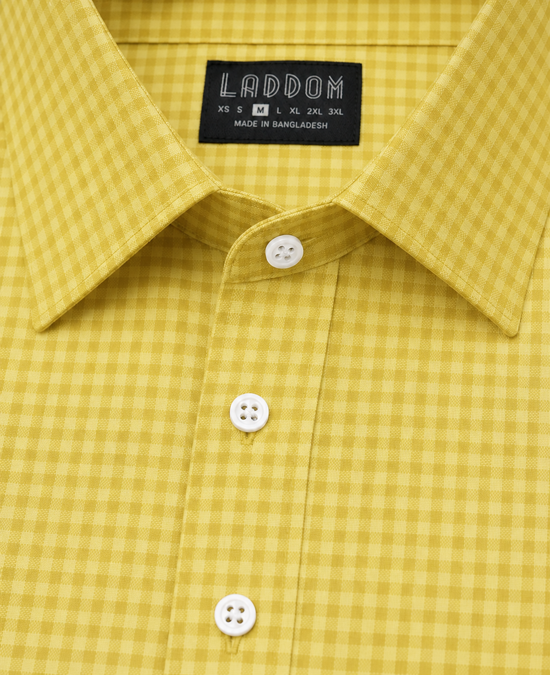 Sunbean/Mimosa Checkered Pull Over Dress Shirt